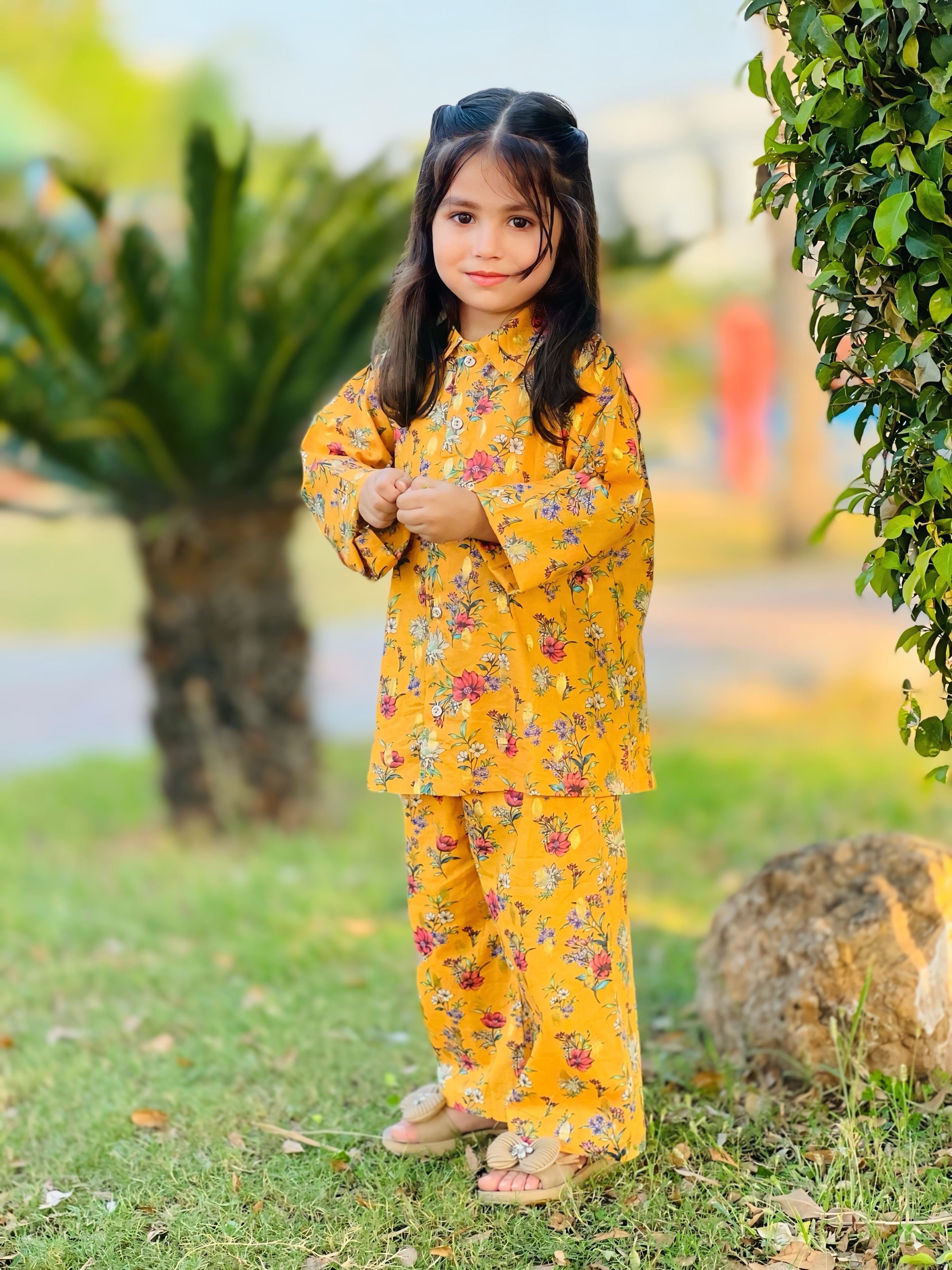 Front Open Shirt with Palazzo Pants