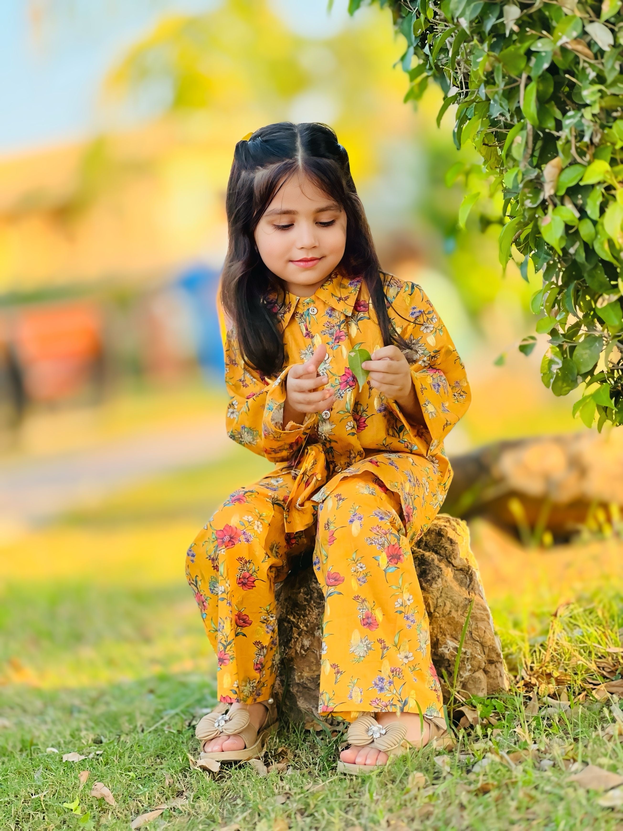 Front Open Shirt with Palazzo Pants