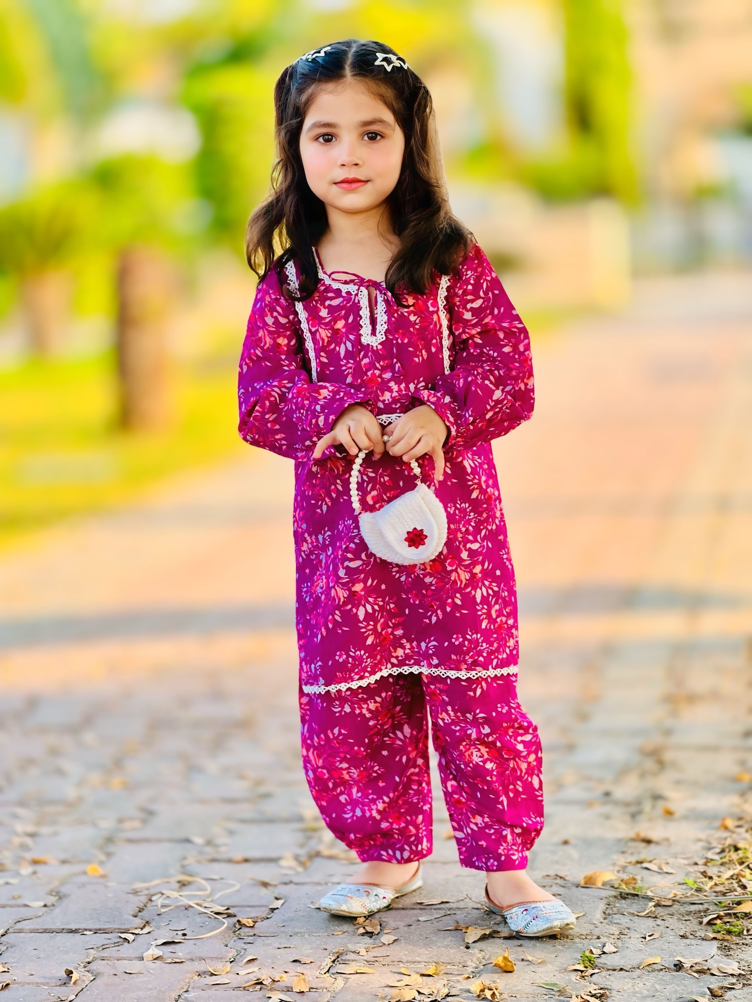 Girls' Pure Lawn Co-Ord Set