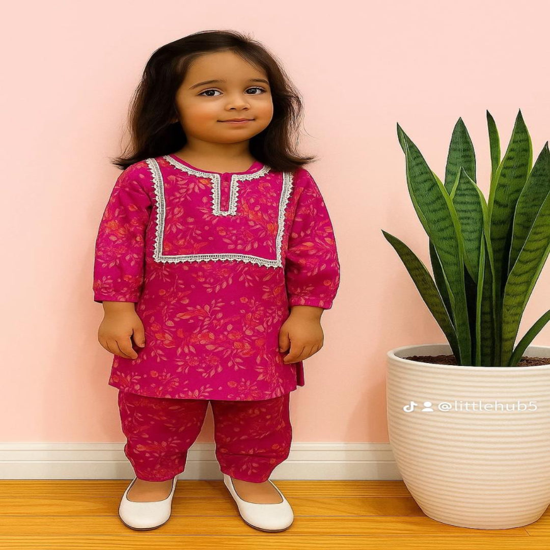 Girls' Pure Lawn Co-Ord Set