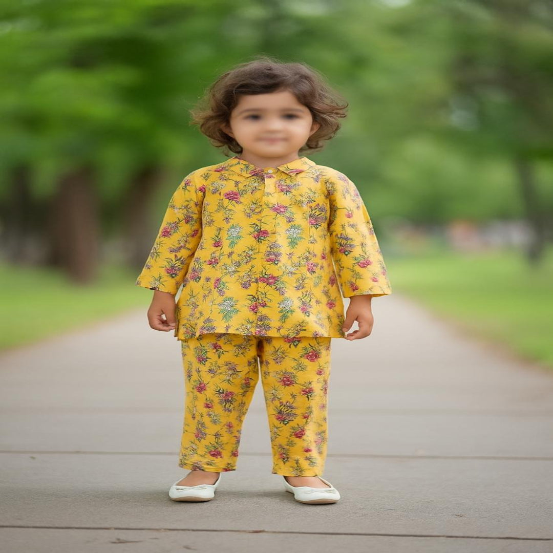 Front Open Shirt with Palazzo Pants