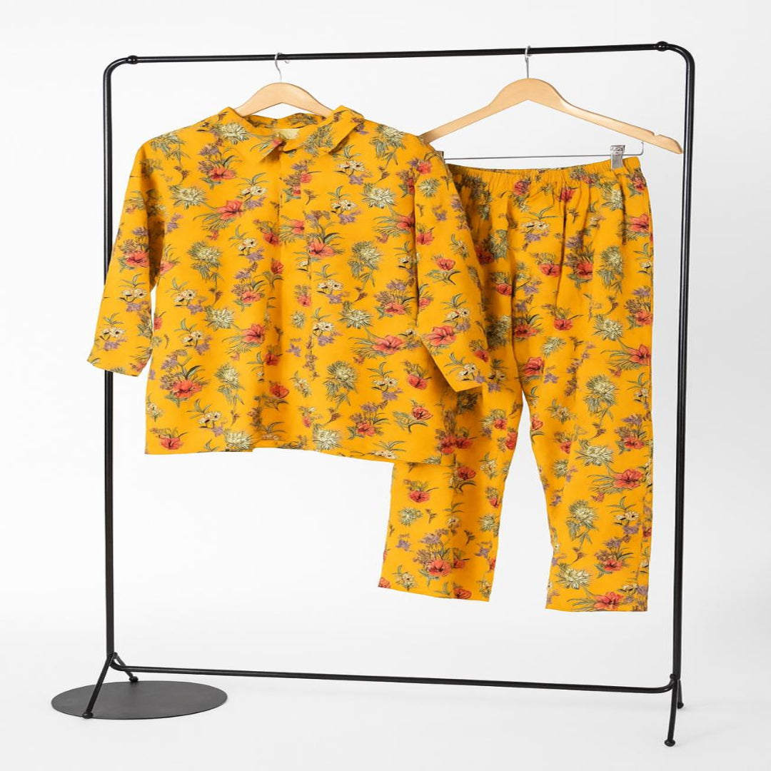 Front Open Shirt with Palazzo Pants