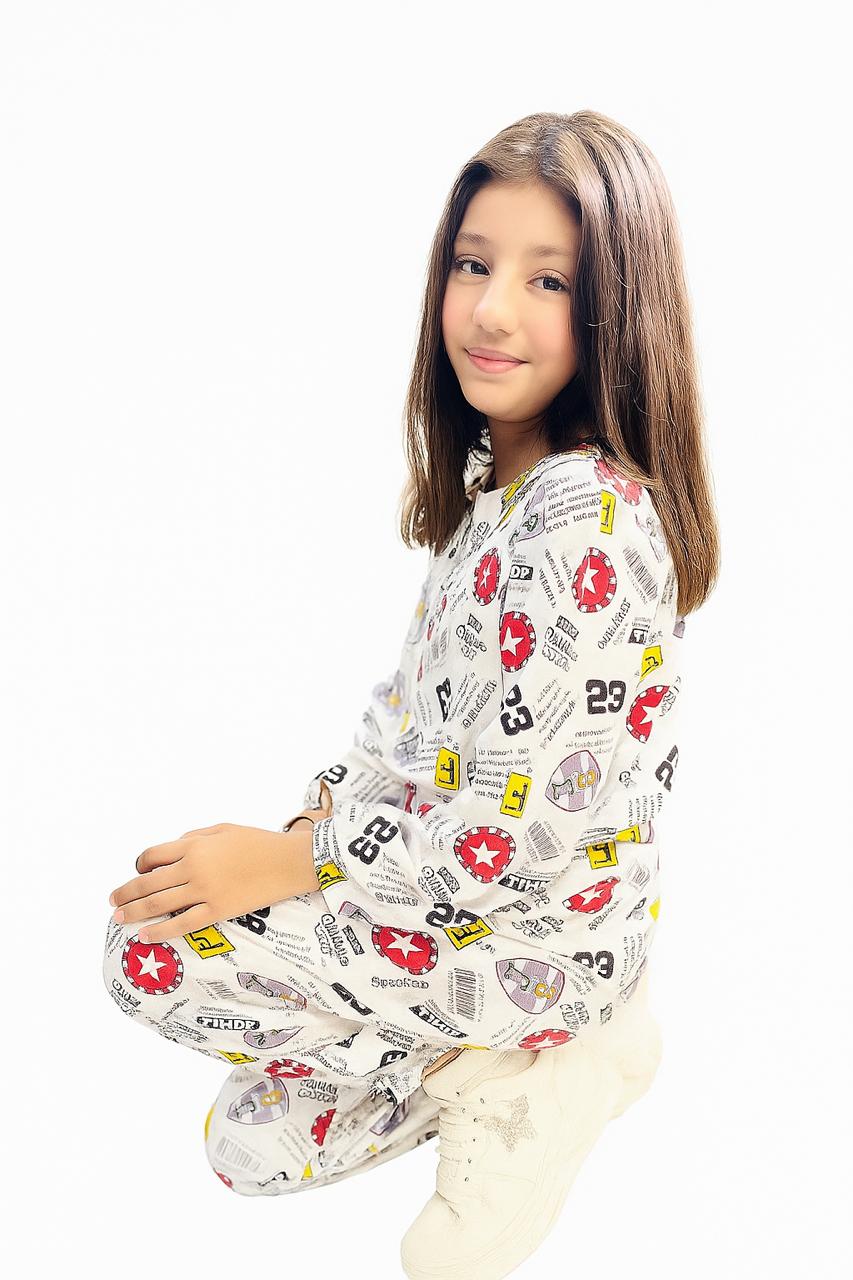 Girls' Printed Linen Jumpsuit
